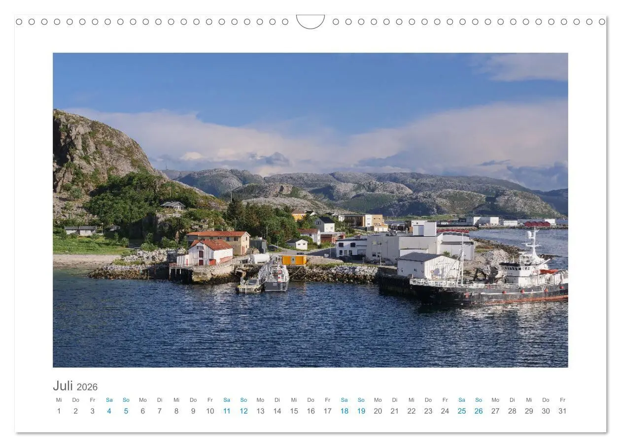 Bild: 9783457302347 | Kurs Nord - mit dem Postschiff (Wandkalender 2026 DIN A3 quer),...
