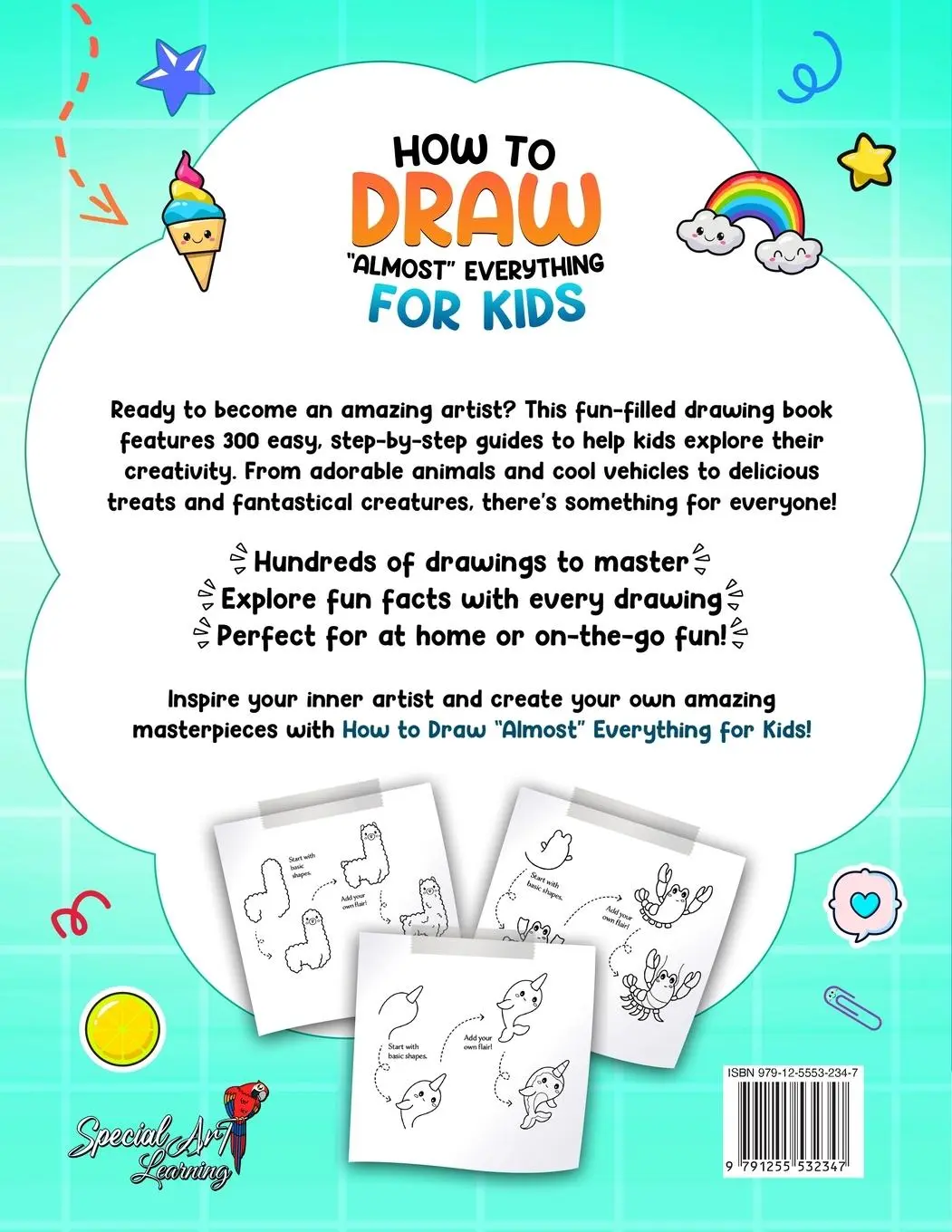 Rückseite: 9791255532347 | How to Draw "Almost" Everything for Kids | Learning (u. a.) | Buch