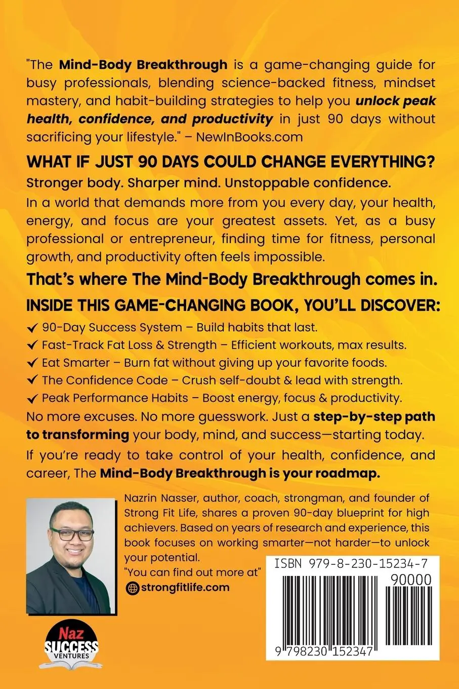 Rückseite: 9798230152347 | The Mind-Body Breakthrough | Nazrin Nasser | Taschenbuch | Englisch