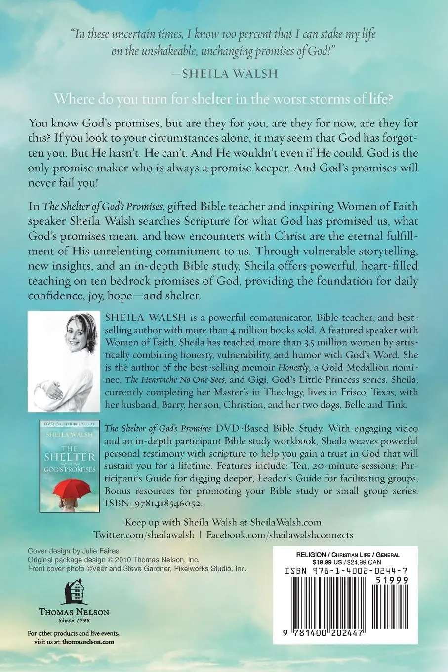 Rückseite: 9781400202447 | The Shelter of God's Promises | Sheila Walsh | Taschenbuch | Englisch