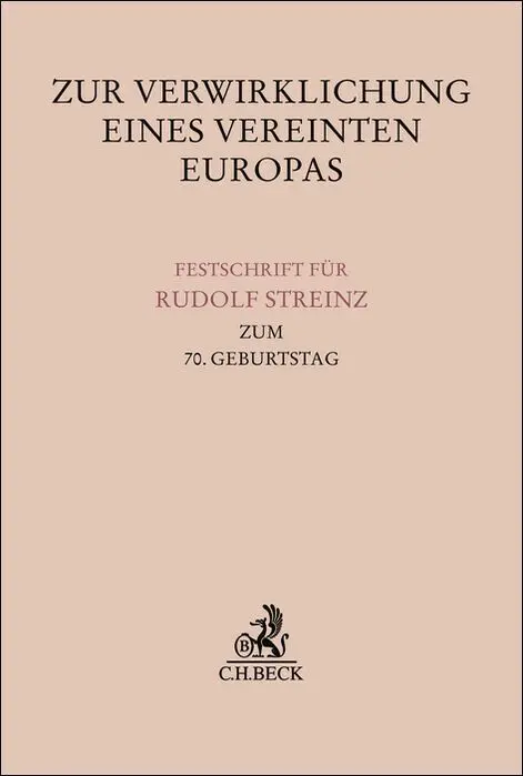 Zur Verwirklichung eines Vereinten Europas
