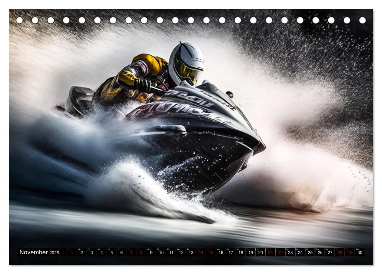 Bild: 9783457532447 | Jetski Power (Tischkalender 2026 DIN A5 quer), CALVENDO Monatskalender
