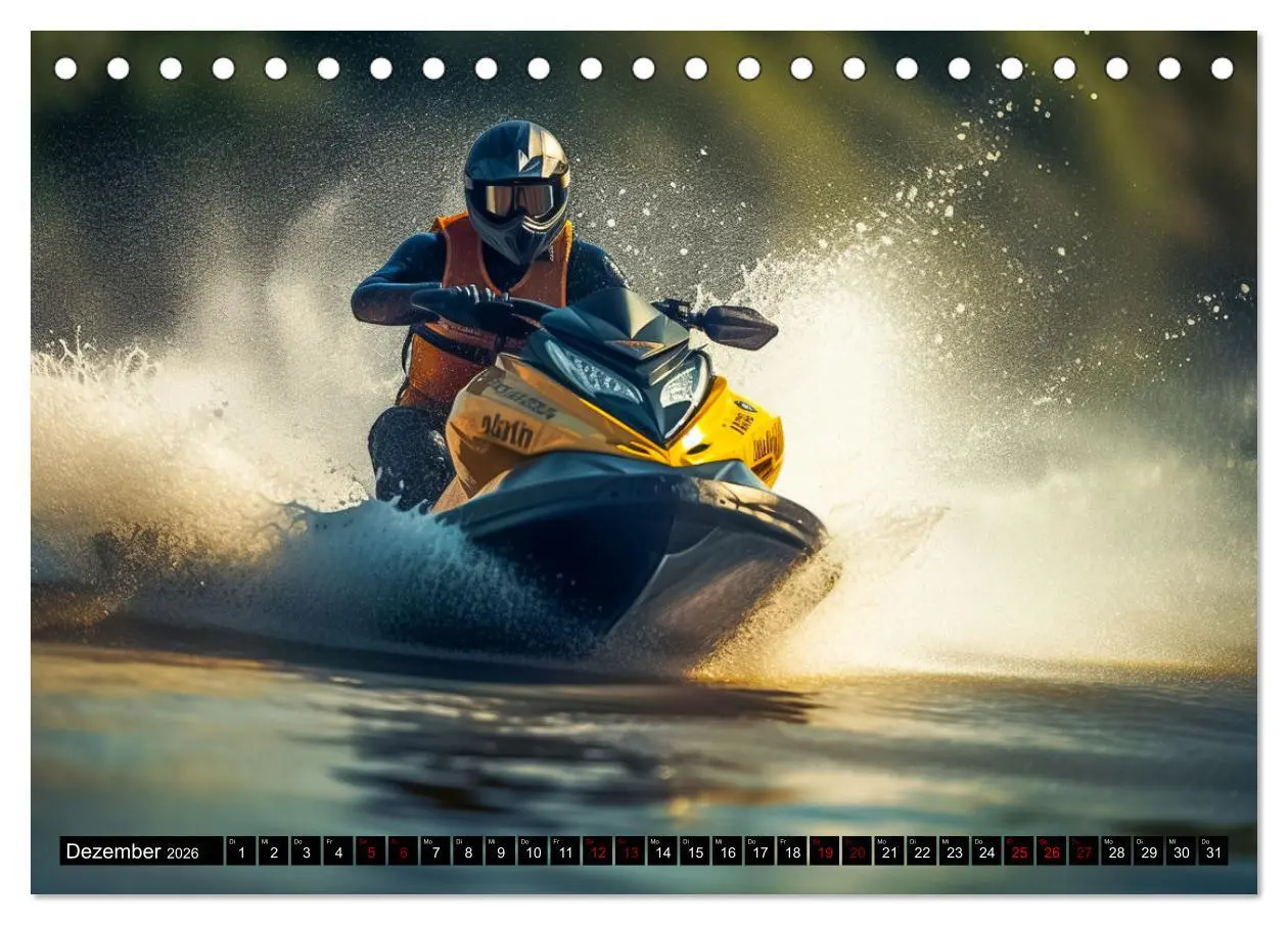 Bild: 9783457532447 | Jetski Power (Tischkalender 2026 DIN A5 quer), CALVENDO Monatskalender