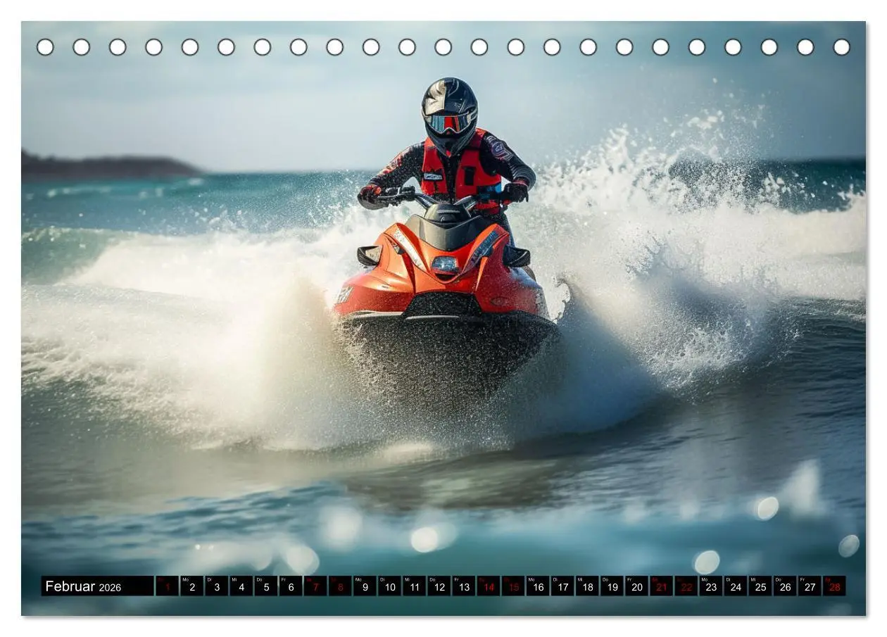 Bild: 9783457532447 | Jetski Power (Tischkalender 2026 DIN A5 quer), CALVENDO Monatskalender
