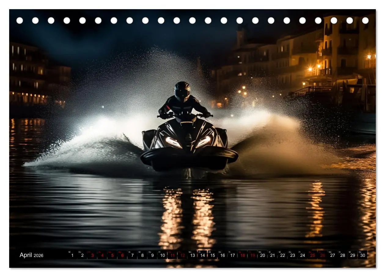 Bild: 9783457532447 | Jetski Power (Tischkalender 2026 DIN A5 quer), CALVENDO Monatskalender
