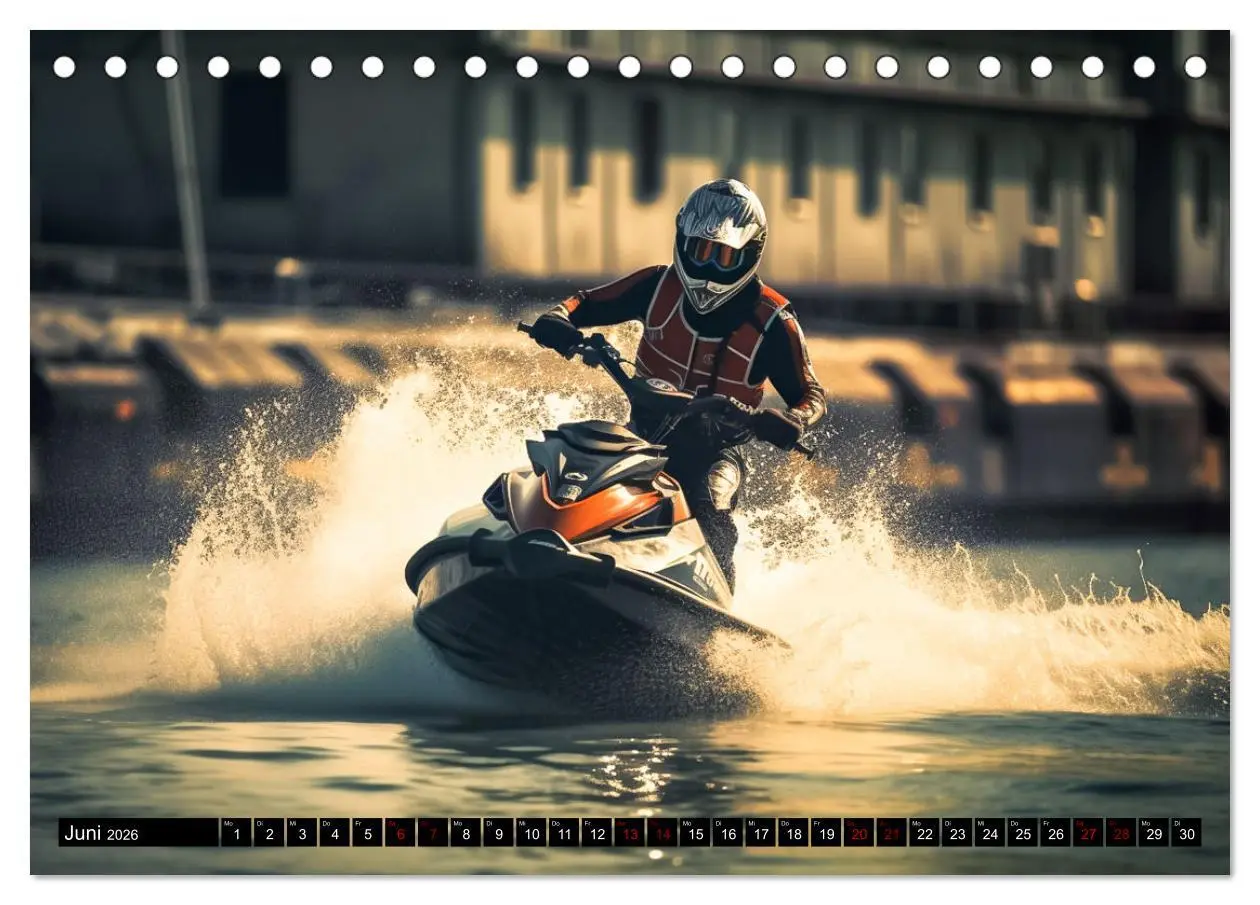 Bild: 9783457532447 | Jetski Power (Tischkalender 2026 DIN A5 quer), CALVENDO Monatskalender
