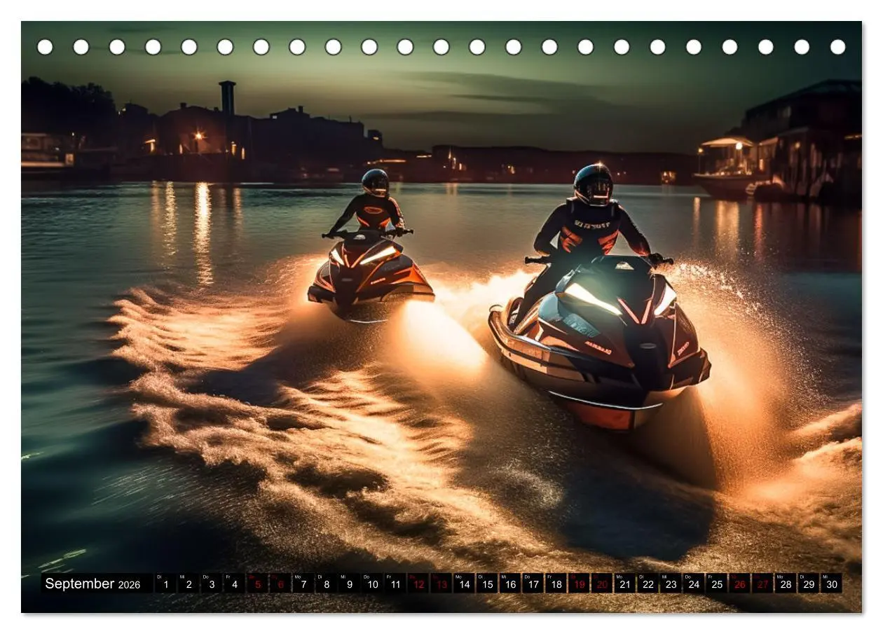 Bild: 9783457532447 | Jetski Power (Tischkalender 2026 DIN A5 quer), CALVENDO Monatskalender