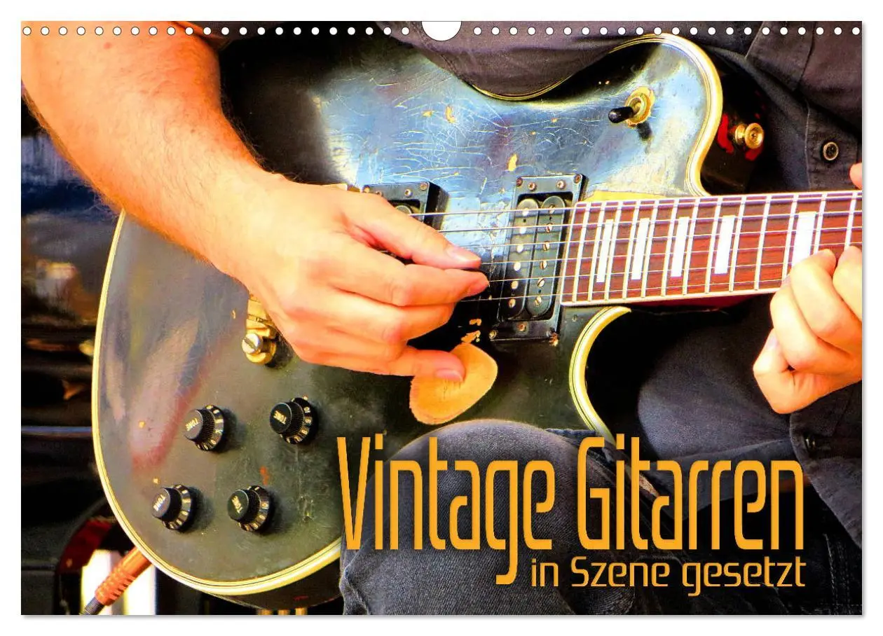 Cover: 9783457772447 | Vintage Gitarren in Szene gesetzt (Wandkalender 2026 DIN A3 quer),...