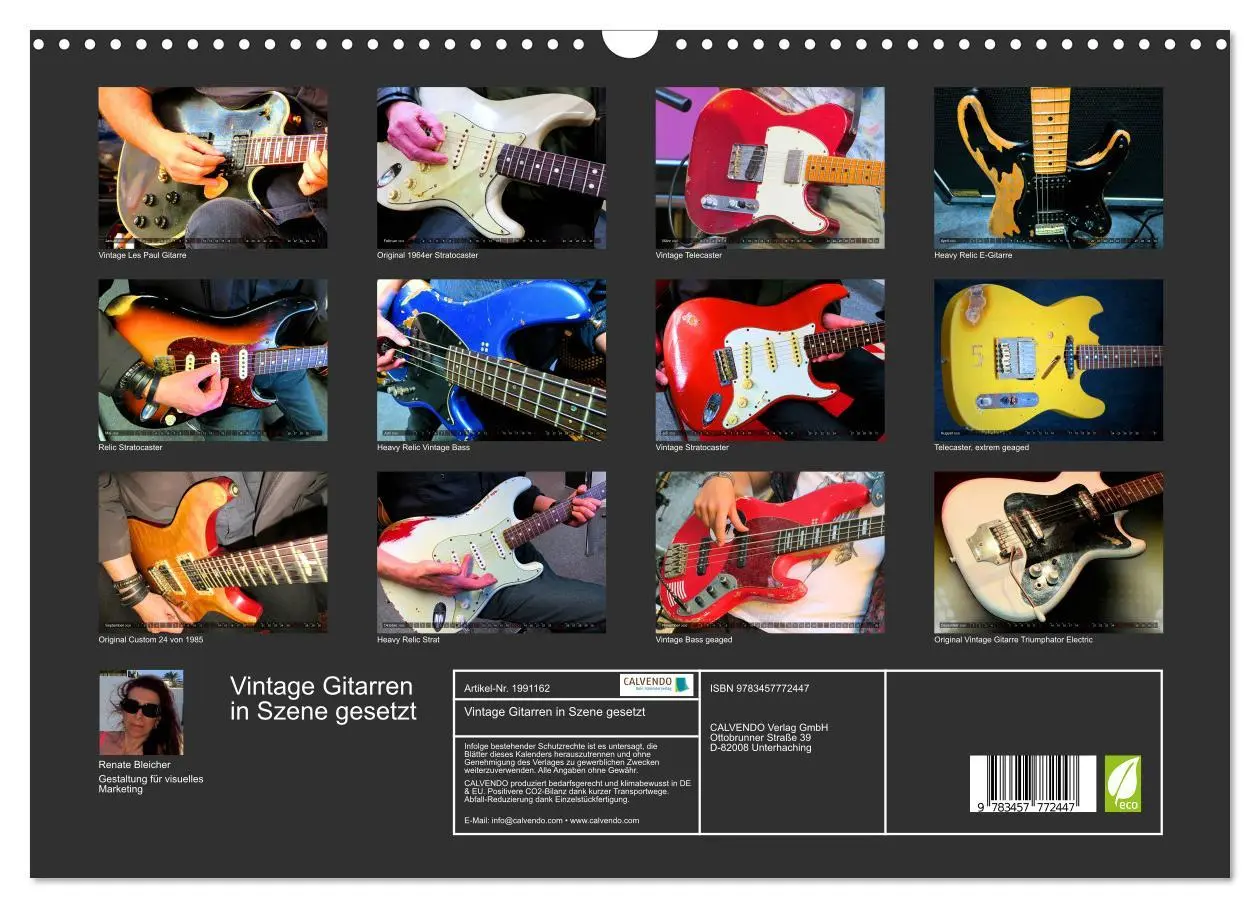 Bild: 9783457772447 | Vintage Gitarren in Szene gesetzt (Wandkalender 2026 DIN A3 quer),...