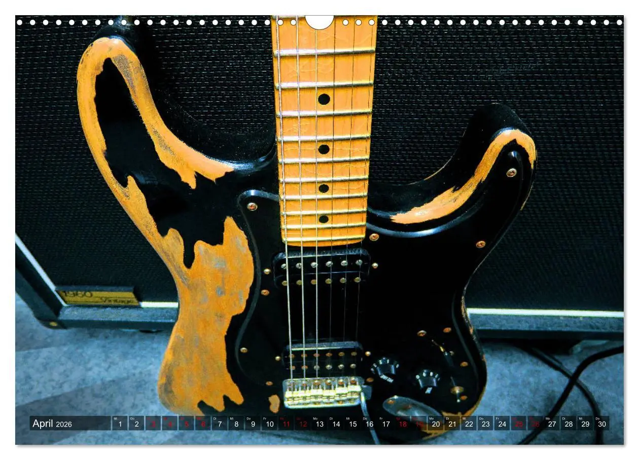 Bild: 9783457772447 | Vintage Gitarren in Szene gesetzt (Wandkalender 2026 DIN A3 quer),...
