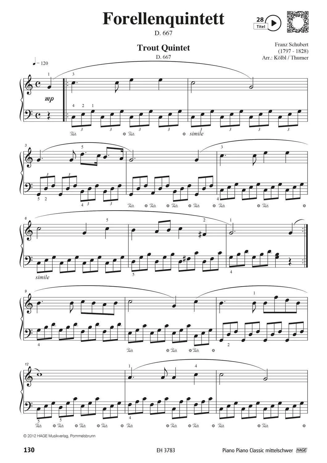 Bild: 9783866262447 | Piano Piano Classic mittelschwer, Exclusive QR-Codes | Kölbl (u. a.)