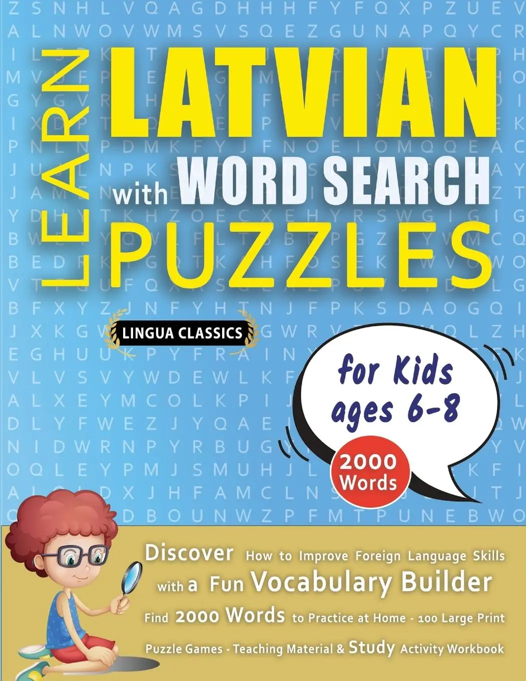 Cover: 9798349042447 | LEARN LATVIAN WITH WORD SEARCH PUZZLES FOR KIDS 6 - 8 - Discover...