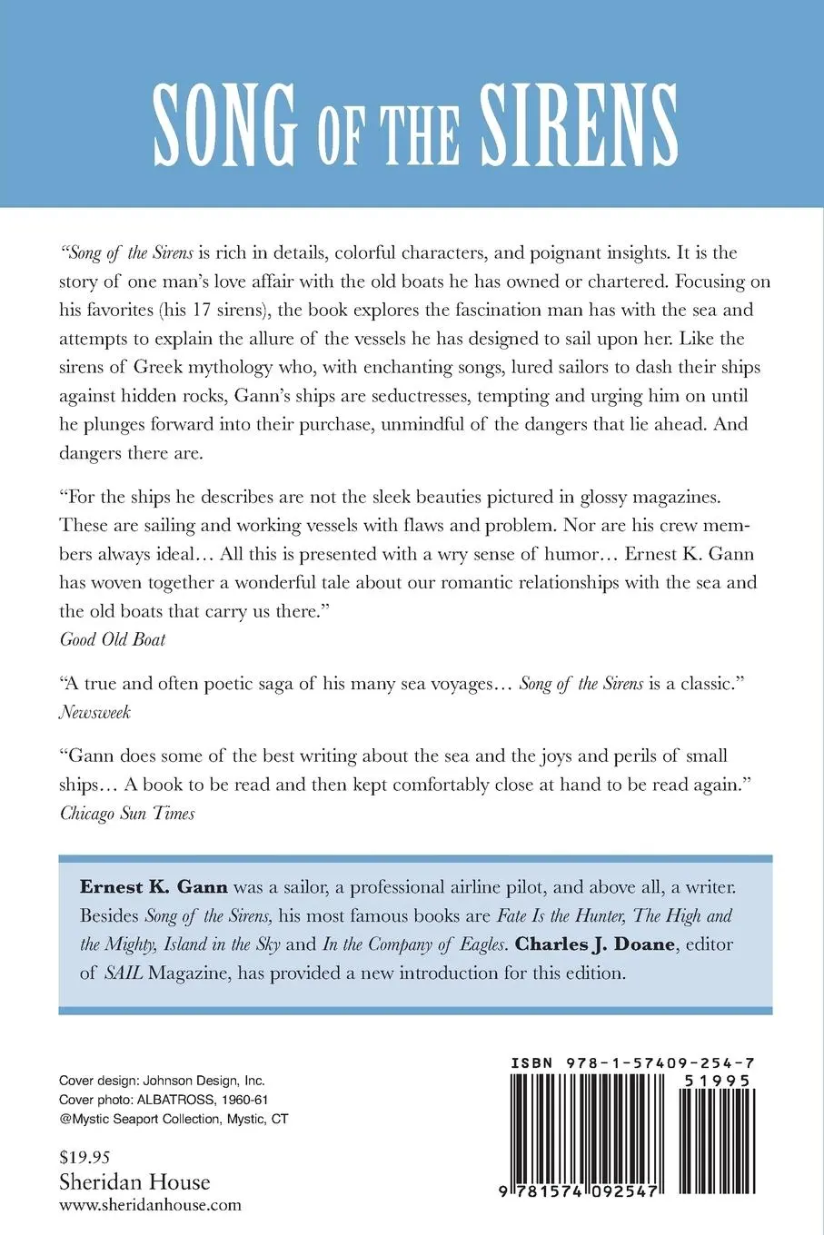 Rückseite: 9781574092547 | Song of the Sirens | Ernest K. Gann | Taschenbuch | Englisch | 2007