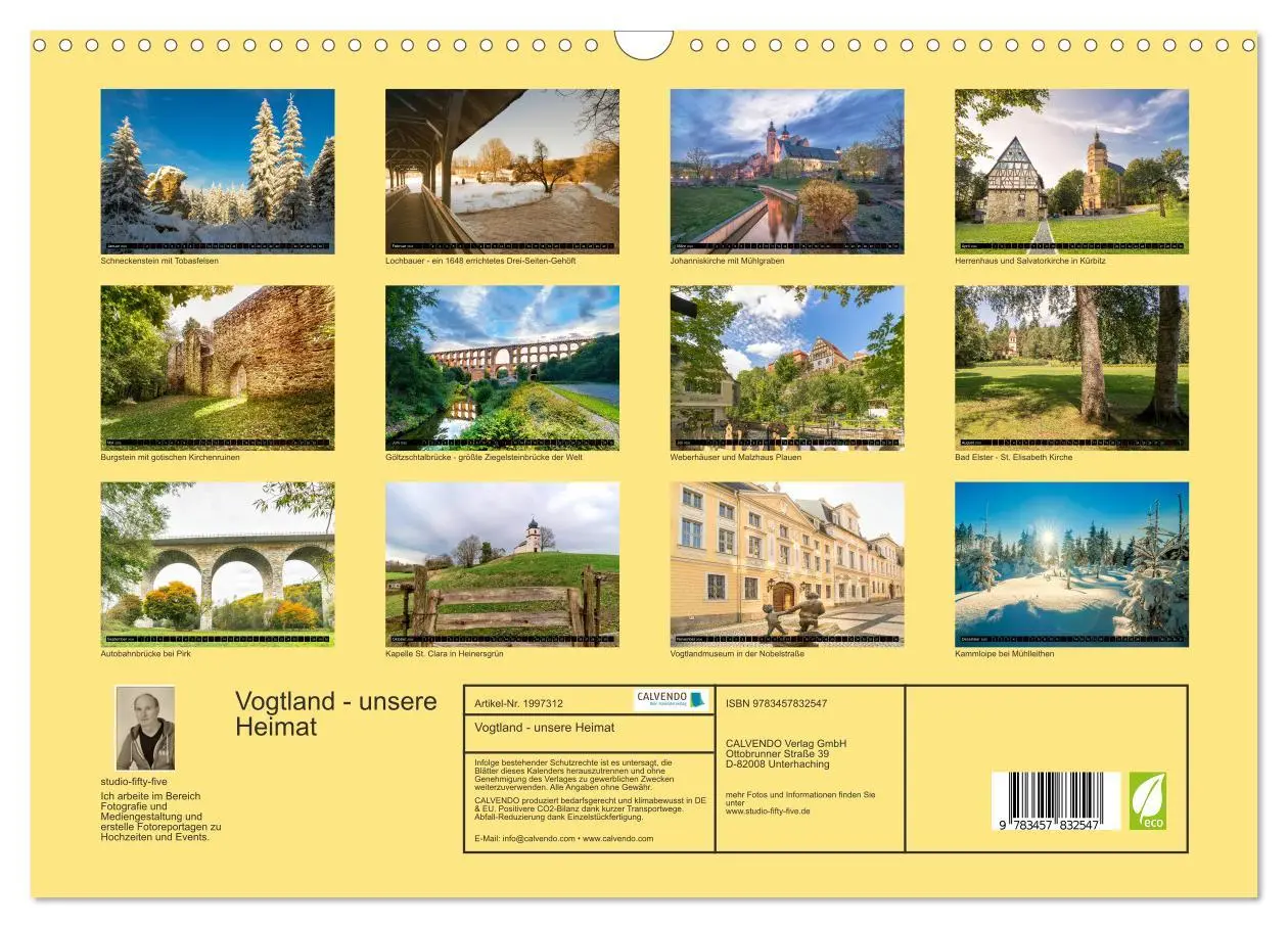 Bild: 9783457832547 | Vogtland - unsere Heimat (Wandkalender 2026 DIN A3 quer), CALVENDO...
