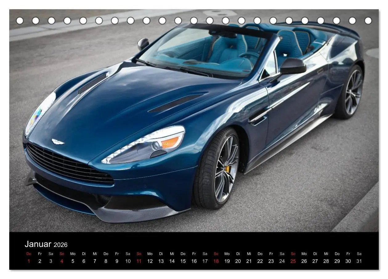 Bild: 9783516162547 | Aston Martin Vanquish Volante (Tischkalender 2026 DIN A5 quer),...