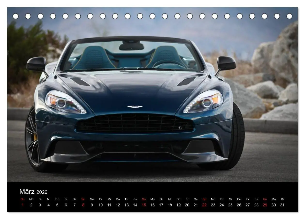 Bild: 9783516162547 | Aston Martin Vanquish Volante (Tischkalender 2026 DIN A5 quer),...