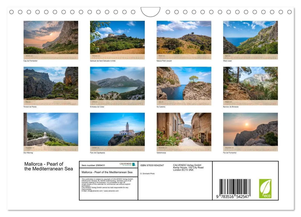 Bild: 9783516542547 | Mallorca - Pearl of the Mediterranean Sea (Wall Calendar 2026 DIN...