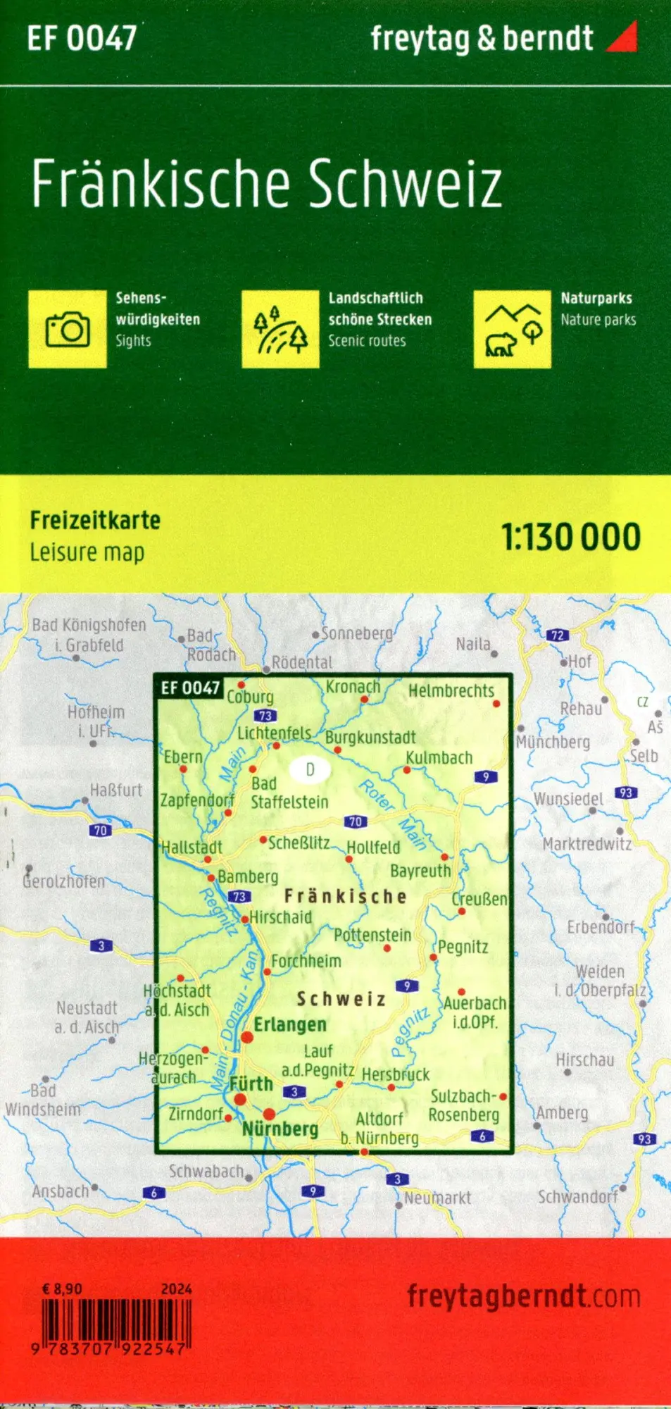 Bild: 9783707922547 | freytag &amp; berndt Freizeitkarte Fränkische Schweiz 1:130.000 | Berndt