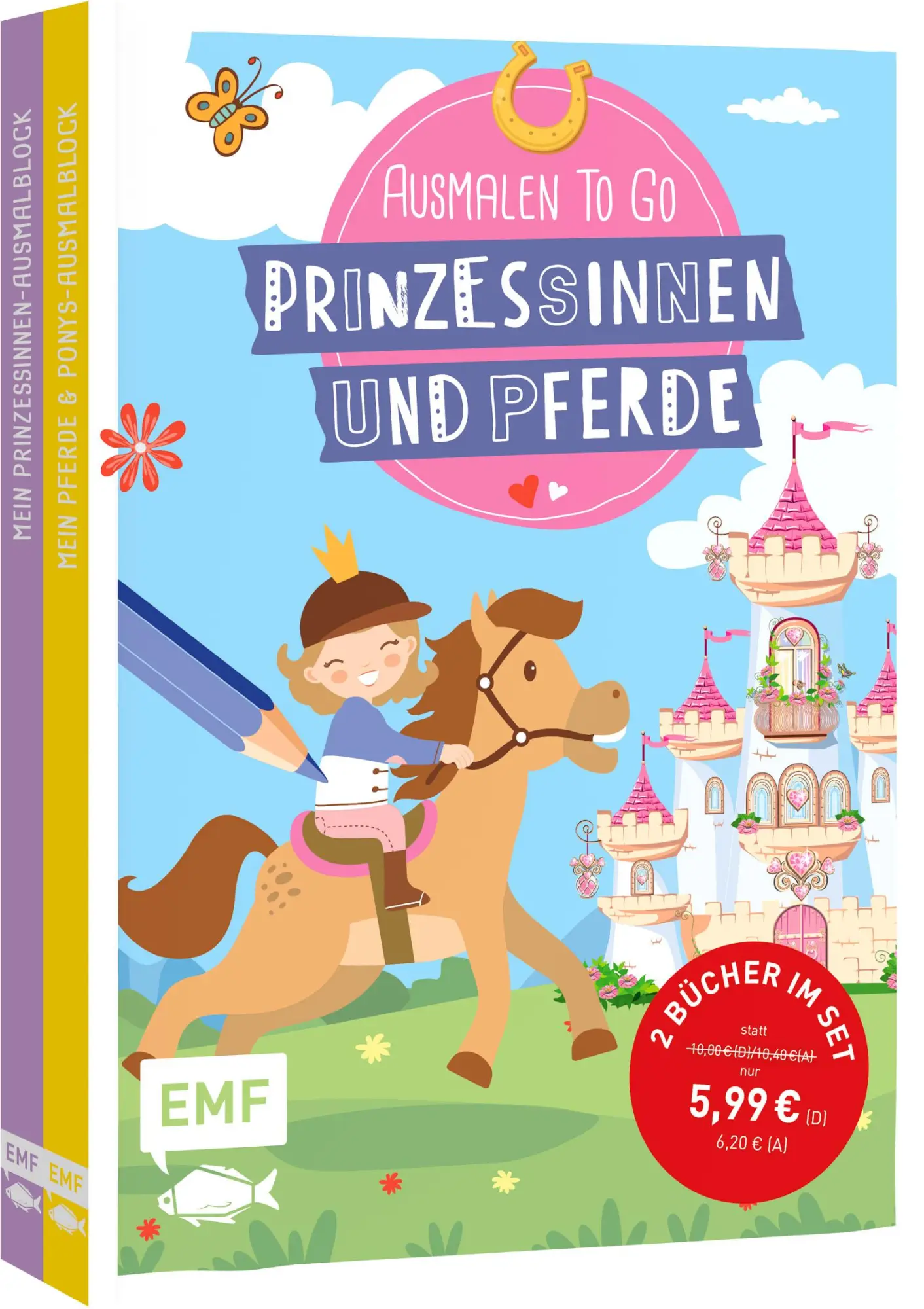 Cover: 9783745922547 | Ausmalen to go: Prinzessinnen und Pferde | Taschenbuch | 160 S. | 2024