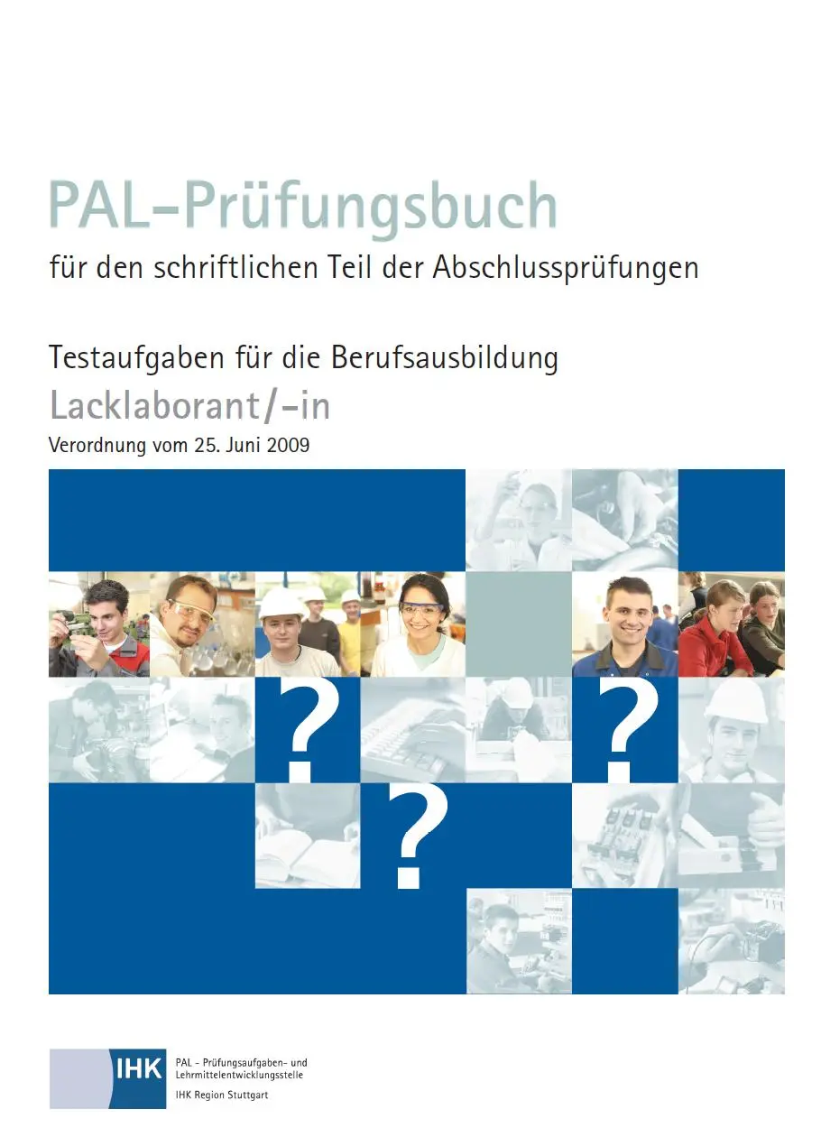 Cover: 9783958632547 | PAL Prüfungsbuch Lacklaborant/-in (VO 2009) | Taschenbuch | 182 S.