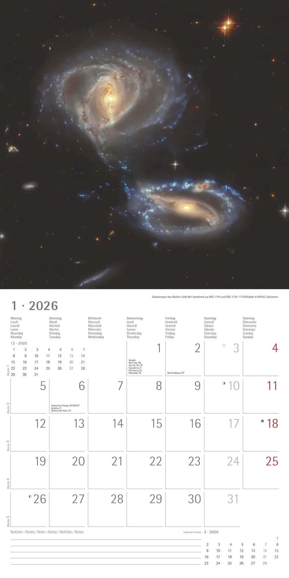 Bild: 4069095002647 | Space 2026 - Broschürenkalender 30x30 cm (30x60 geöffnet) -...