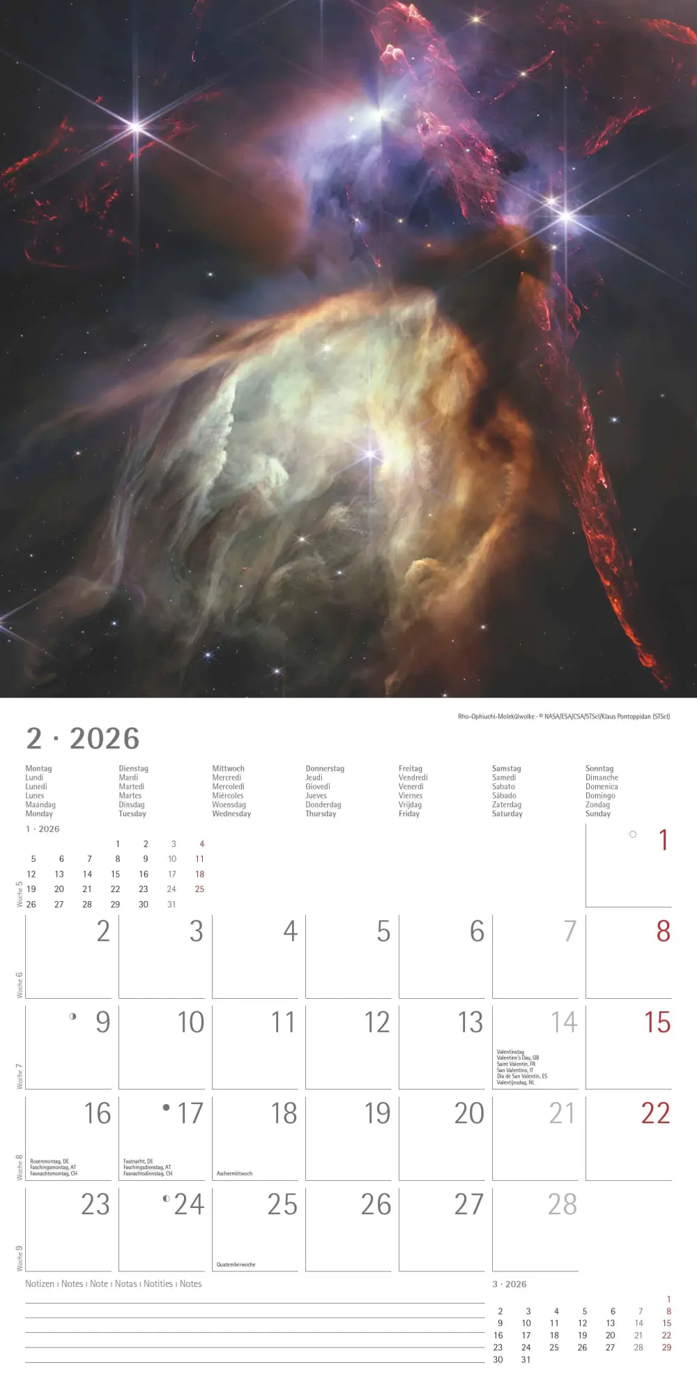 Bild: 4069095002647 | Space 2026 - Broschürenkalender 30x30 cm (30x60 geöffnet) -...