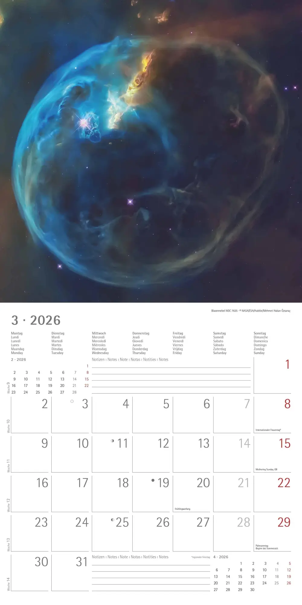 Bild: 4069095002647 | Space 2026 - Broschürenkalender 30x30 cm (30x60 geöffnet) -...
