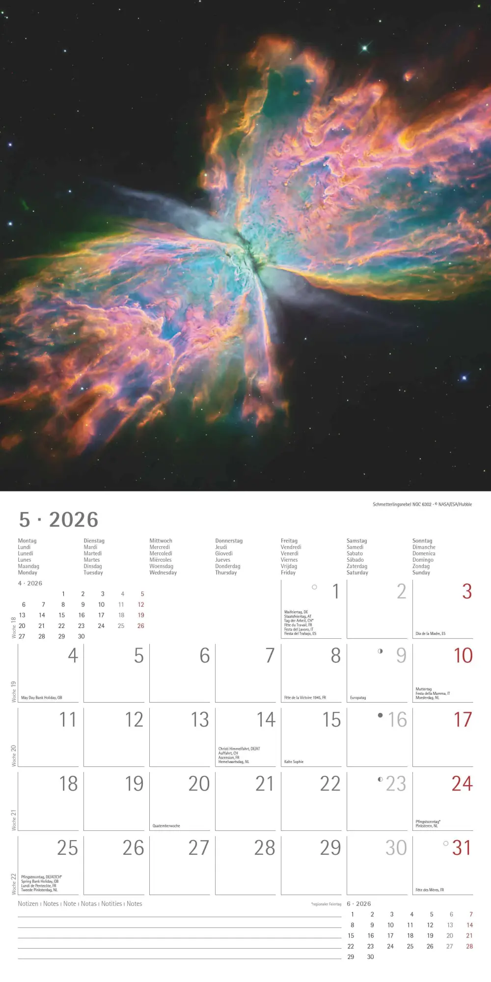 Bild: 4069095002647 | Space 2026 - Broschürenkalender 30x30 cm (30x60 geöffnet) -...