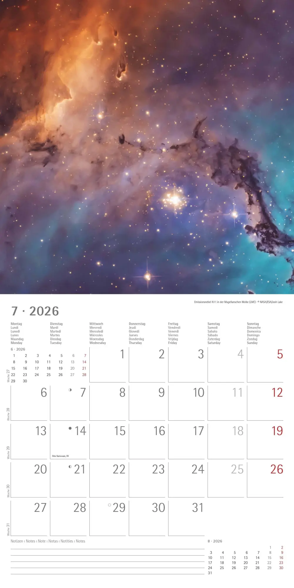Bild: 4069095002647 | Space 2026 - Broschürenkalender 30x30 cm (30x60 geöffnet) -...