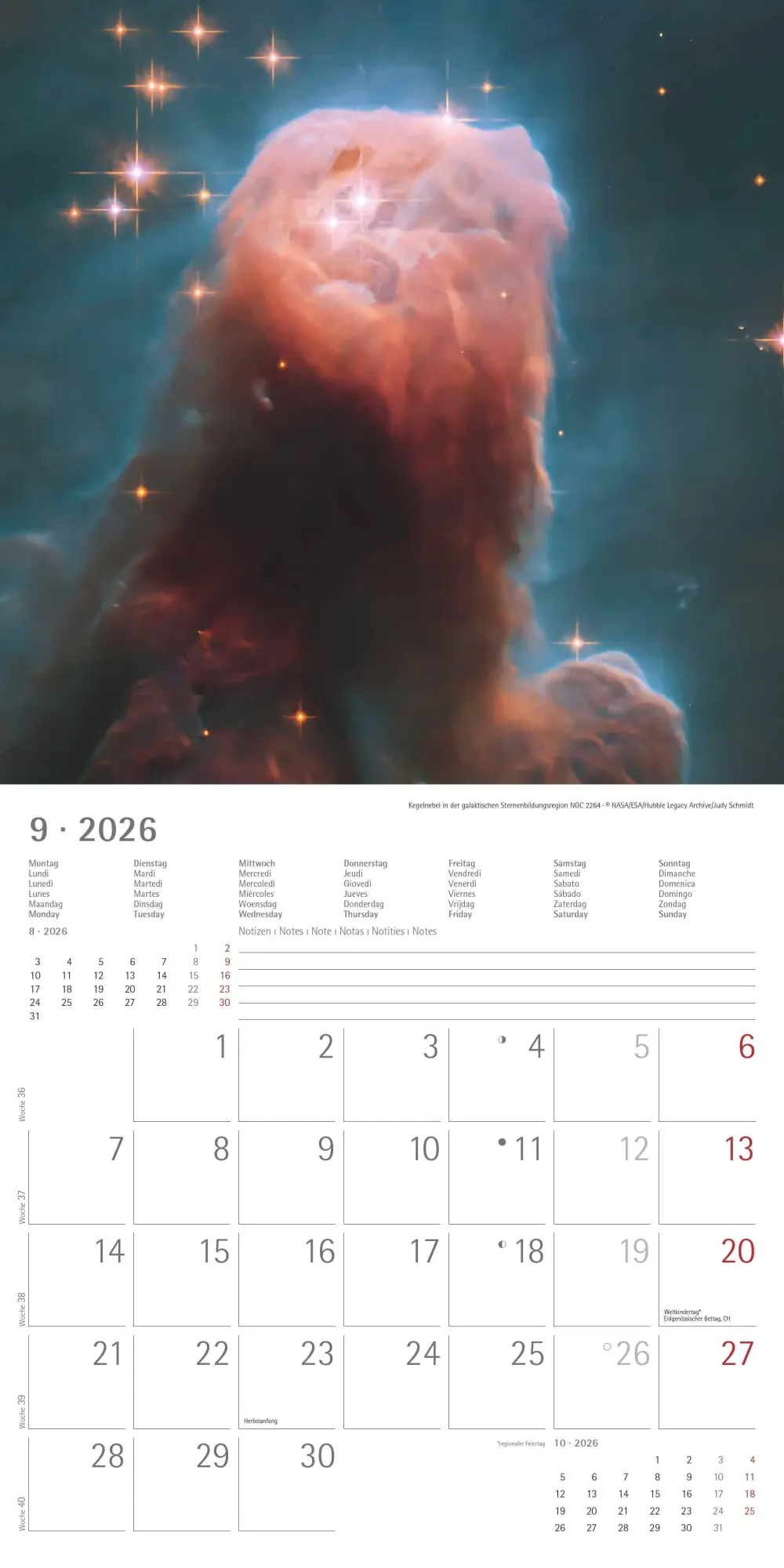Bild: 4069095002647 | Space 2026 - Broschürenkalender 30x30 cm (30x60 geöffnet) -...
