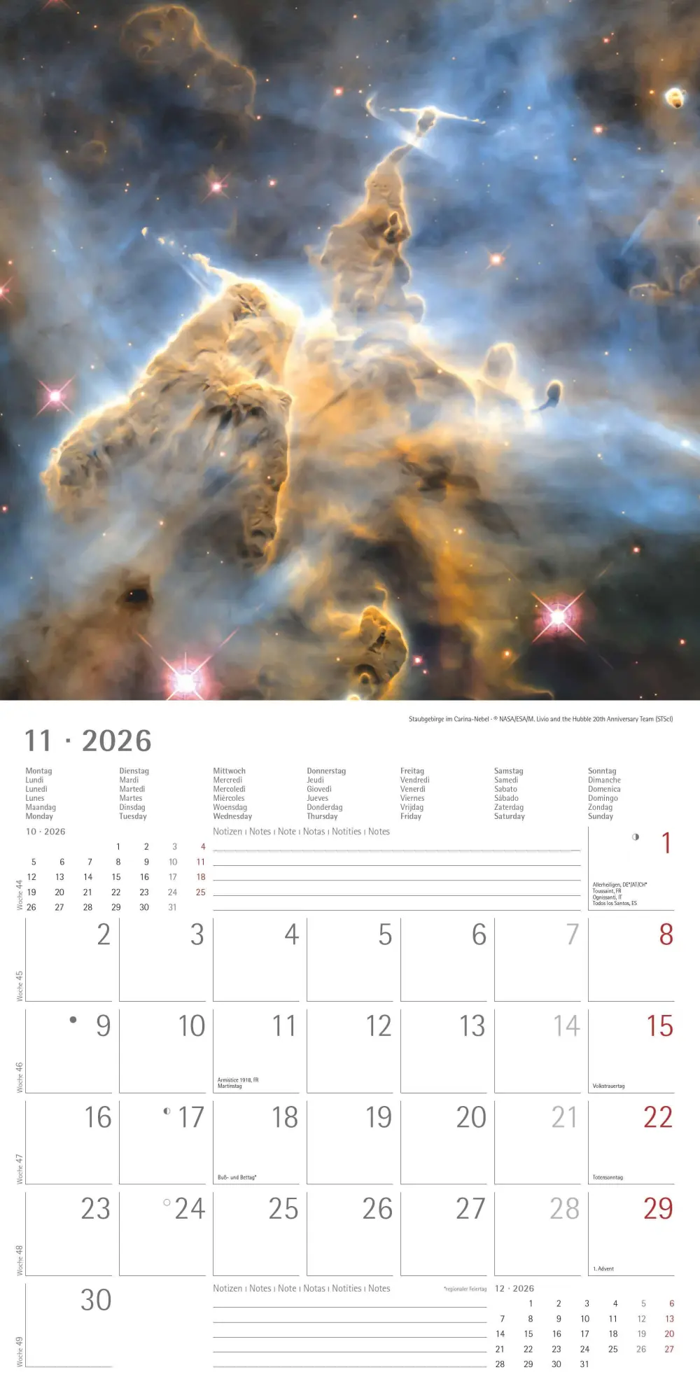 Bild: 4069095002647 | Space 2026 - Broschürenkalender 30x30 cm (30x60 geöffnet) -...