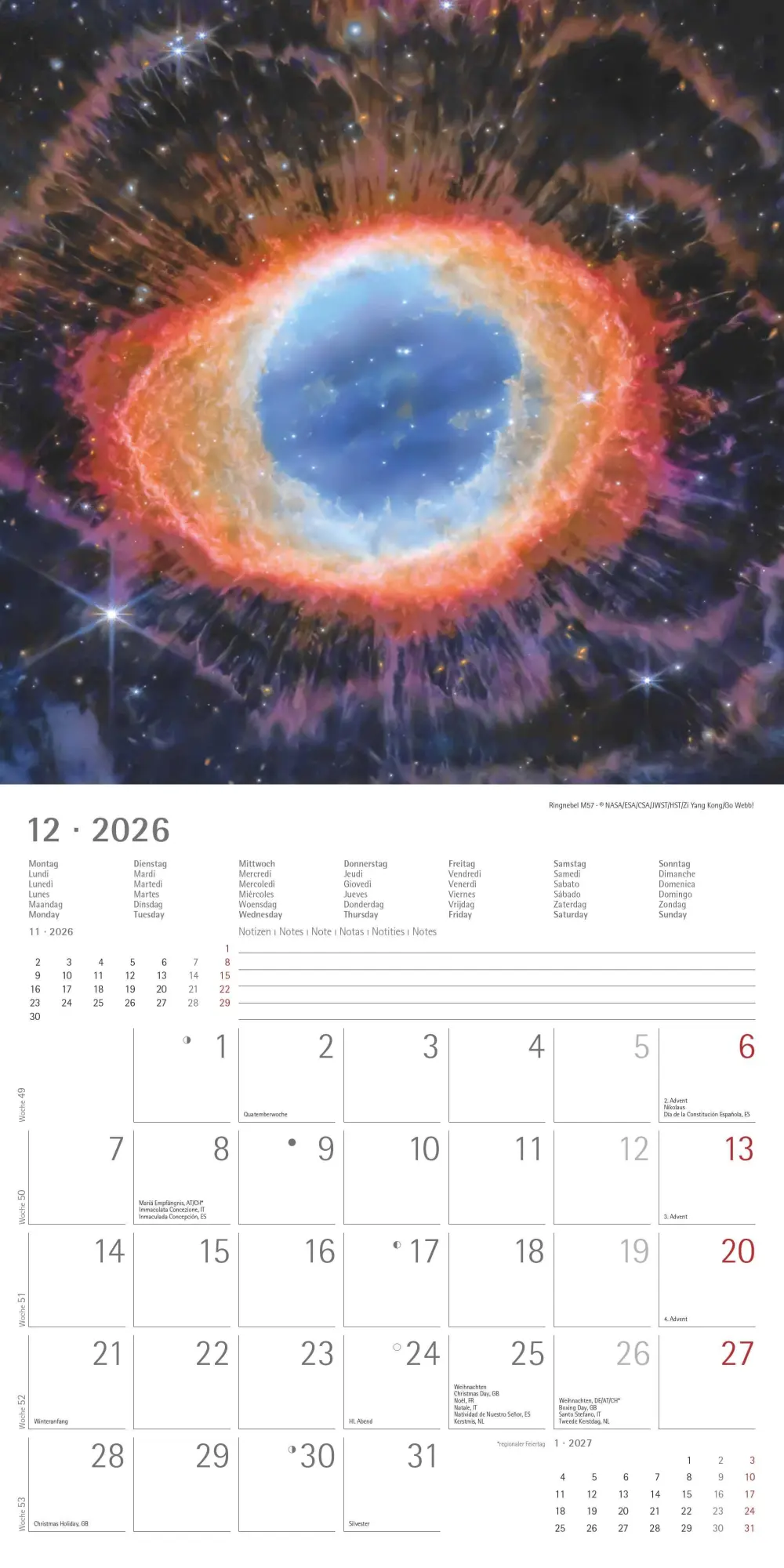 Bild: 4069095002647 | Space 2026 - Broschürenkalender 30x30 cm (30x60 geöffnet) -...