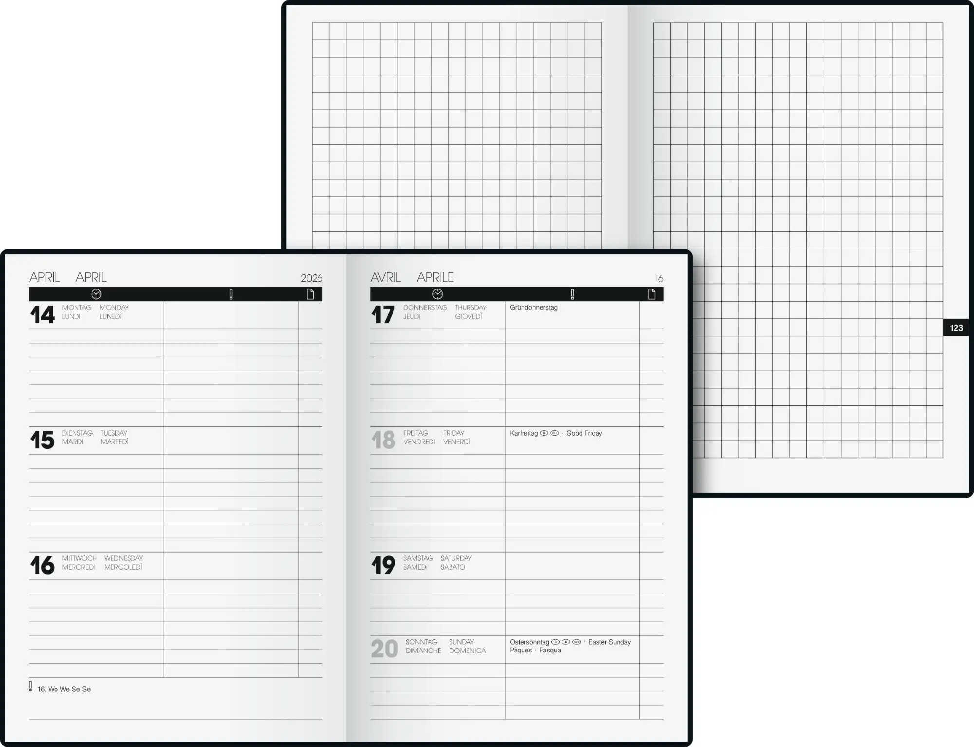 Bild: 4061947142747 | BRUNNEN 1072856906 Taschenkalender TimeCenter Mod. 728 2026 A6,...