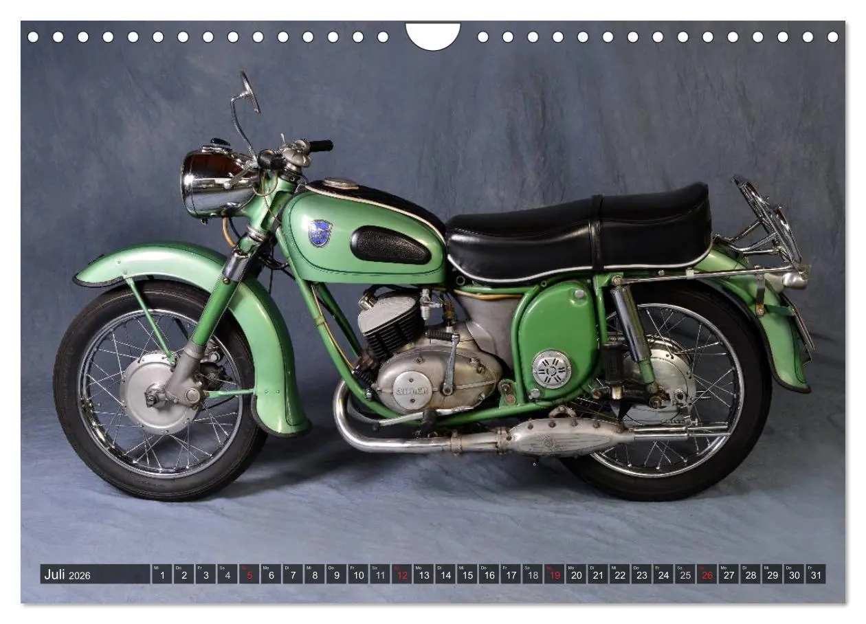 Bild: 9783516212747 | Deutsche Motorrad Oldtimer (Wandkalender 2026 DIN A4 quer),...