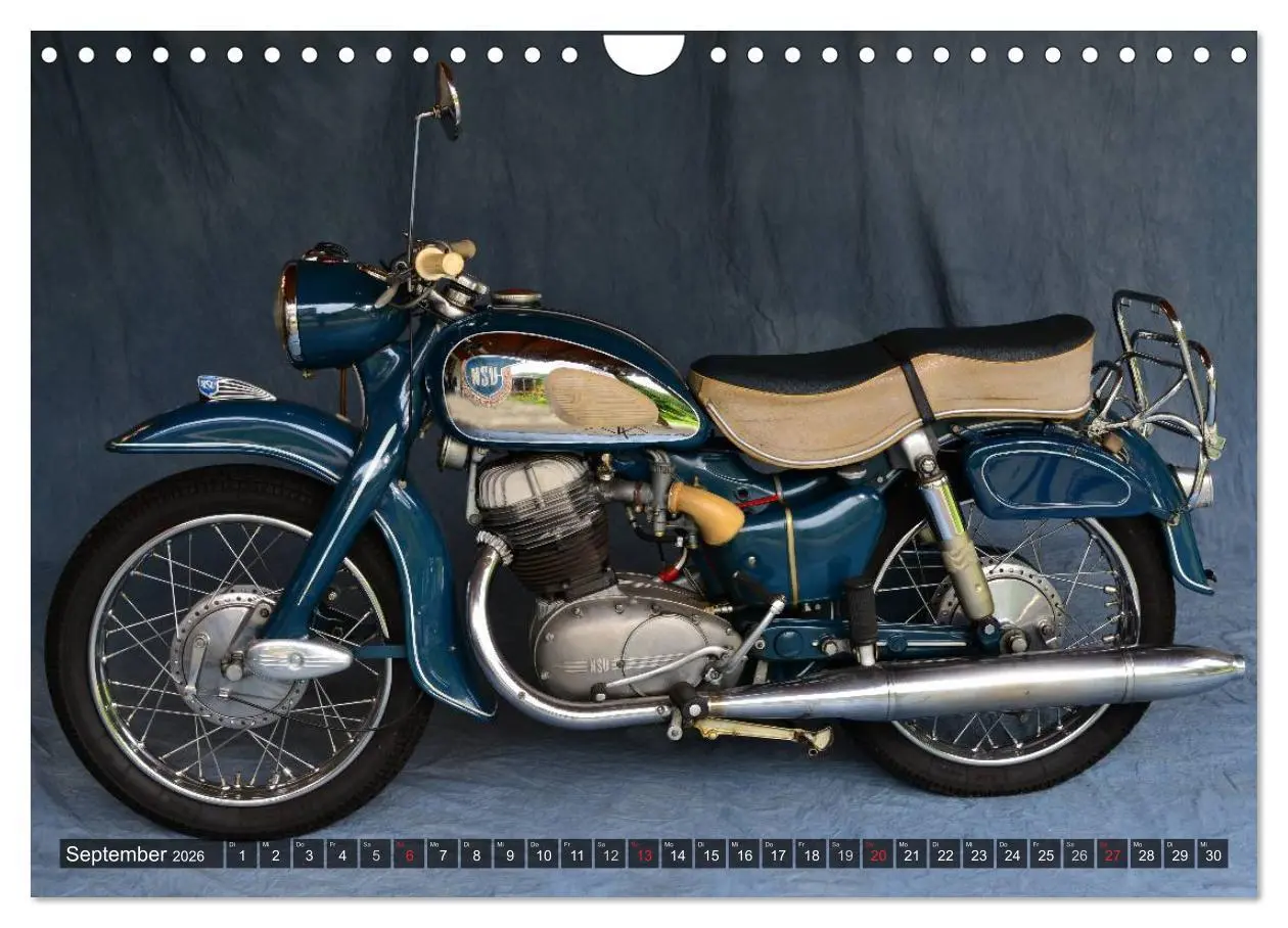 Bild: 9783516212747 | Deutsche Motorrad Oldtimer (Wandkalender 2026 DIN A4 quer),...