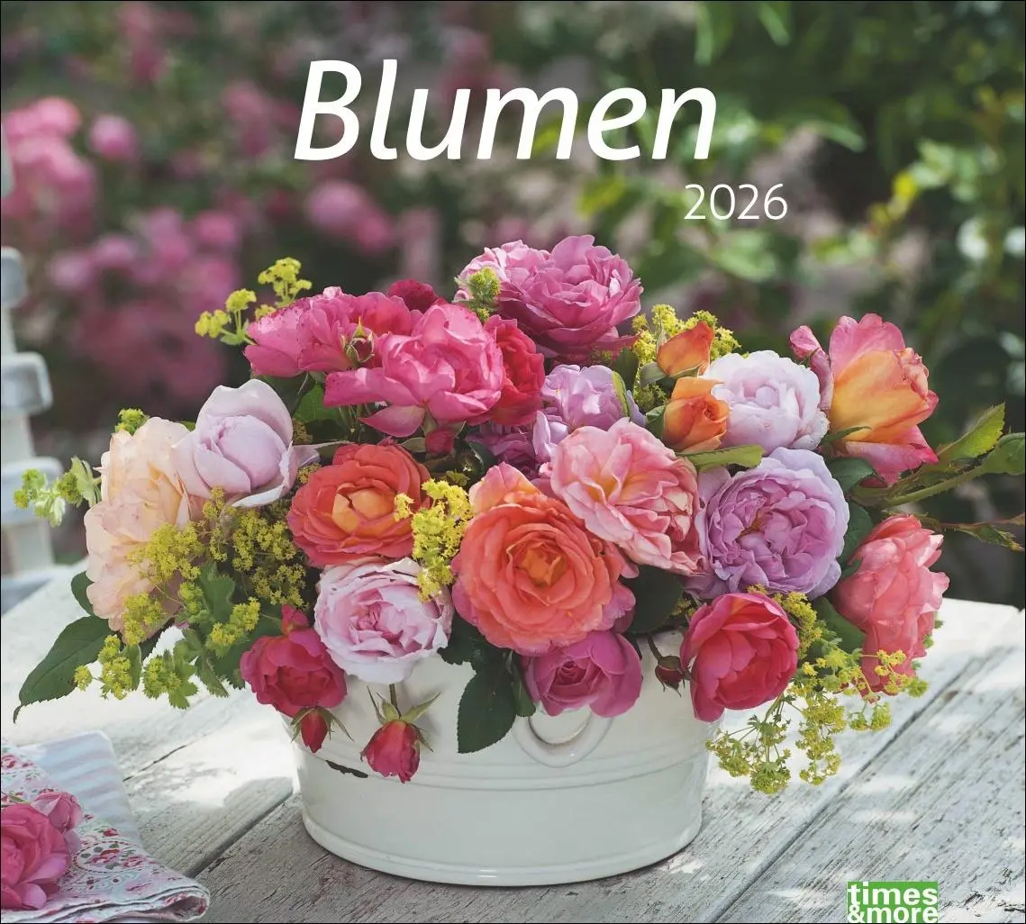 Cover: 9783756412747 | times&amp;more Blumen Bildkalender 2026 | Heye | Kalender | Spiralbindung