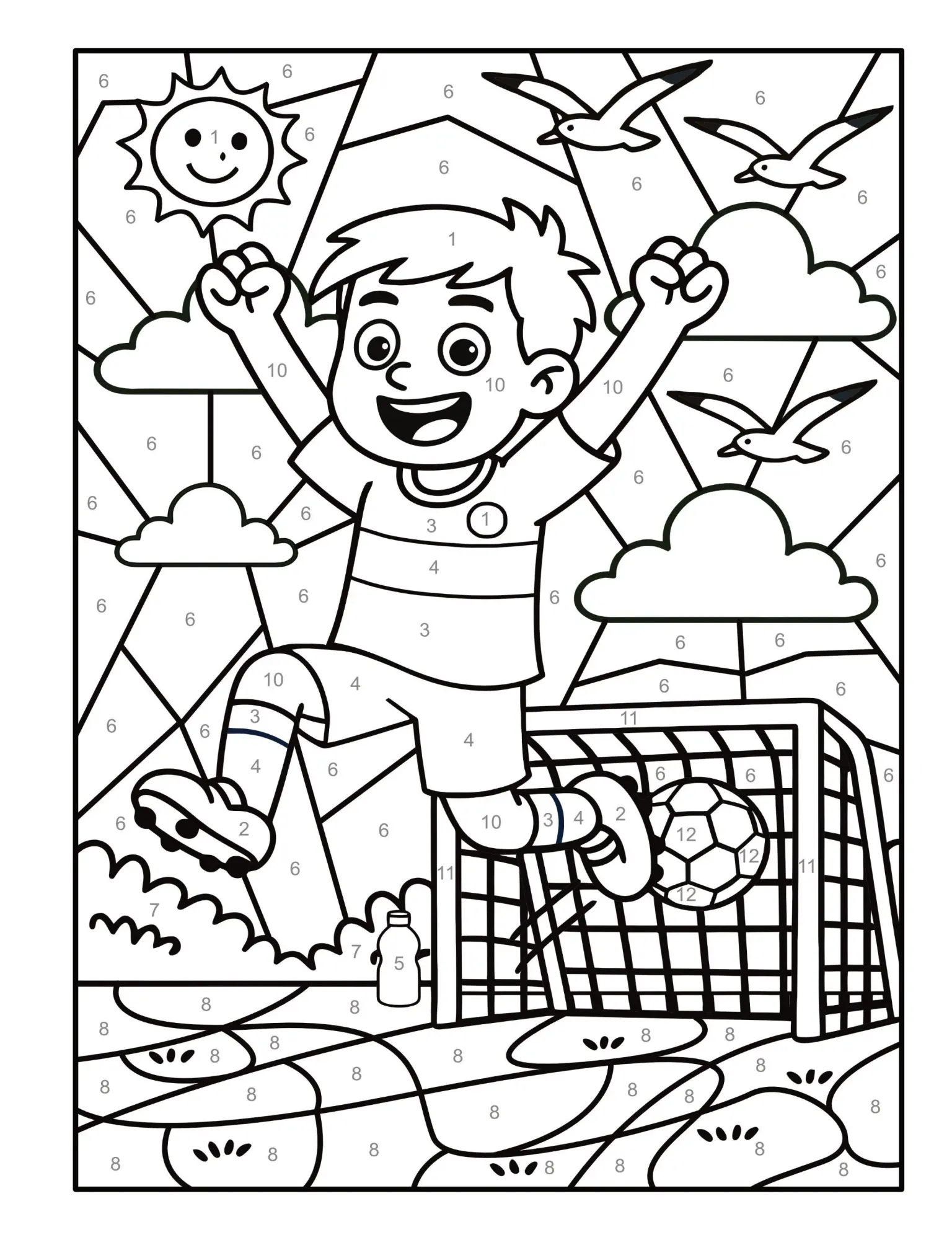 Bild: 9783986572747 | Malen nach Zahlen Fußball Malbuch für Kinder ab 5-7 Jahren | Müller