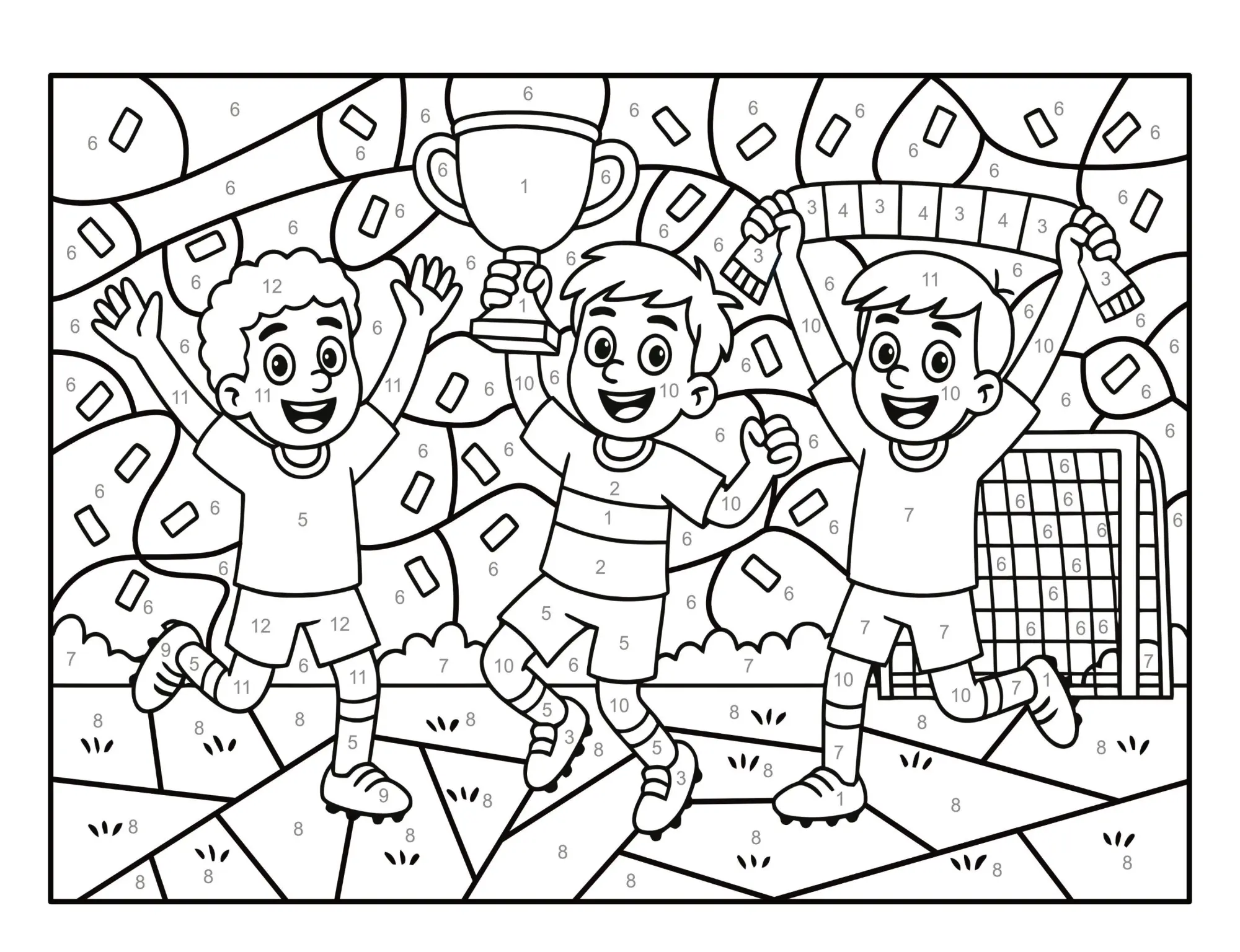 Bild: 9783986572747 | Malen nach Zahlen Fußball Malbuch für Kinder ab 5-7 Jahren | Müller
