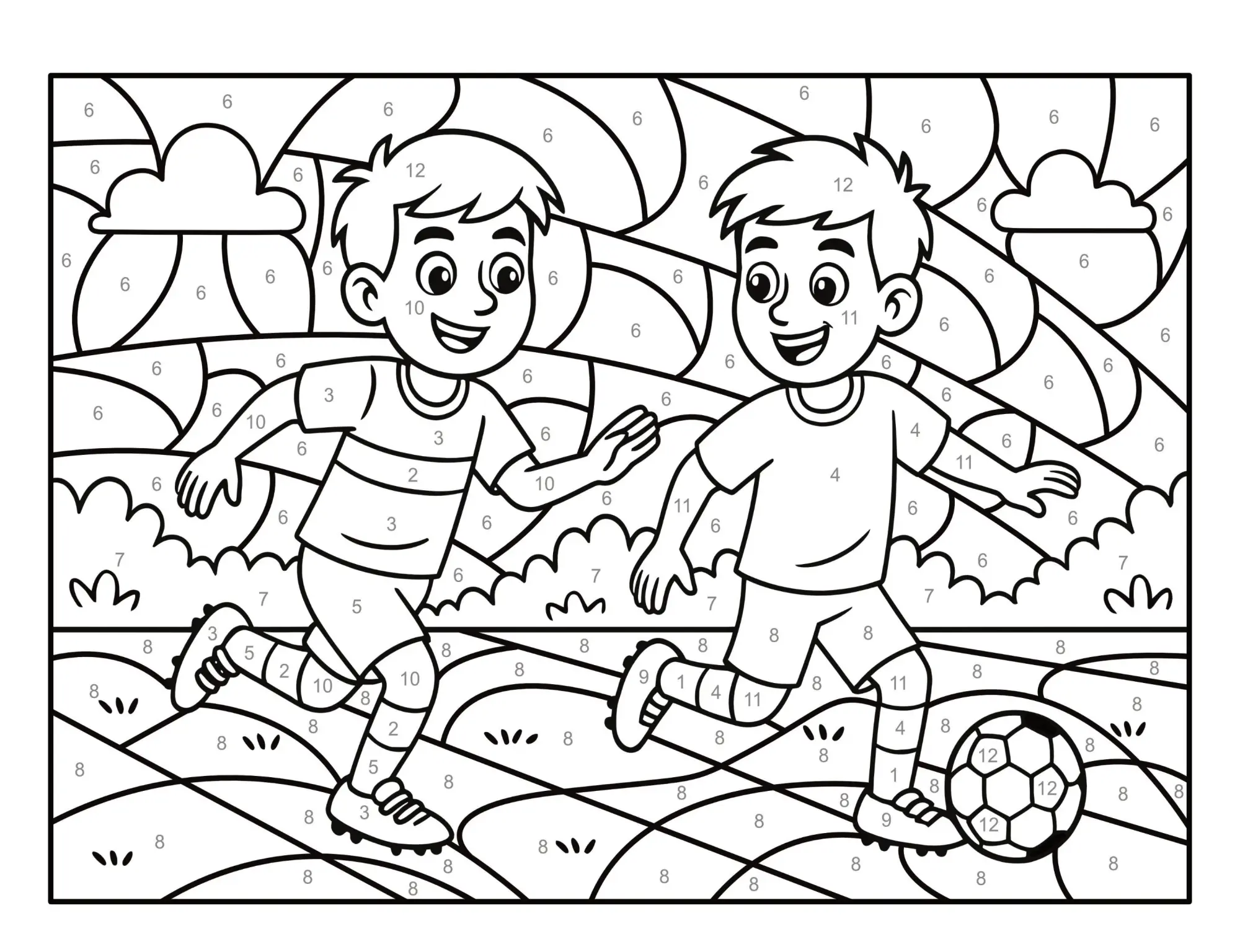 Bild: 9783986572747 | Malen nach Zahlen Fußball Malbuch für Kinder ab 5-7 Jahren | Müller
