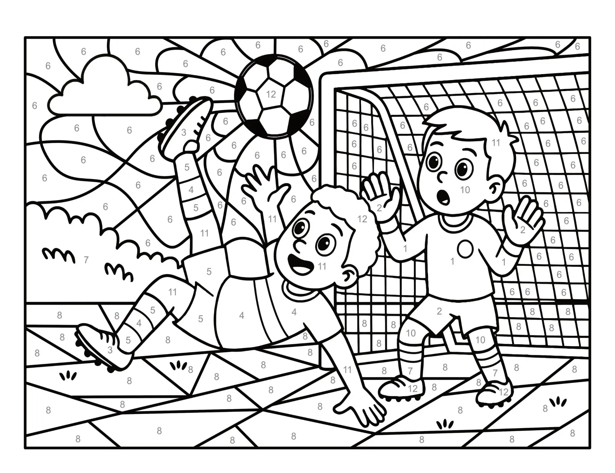Bild: 9783986572747 | Malen nach Zahlen Fußball Malbuch für Kinder ab 5-7 Jahren | Müller
