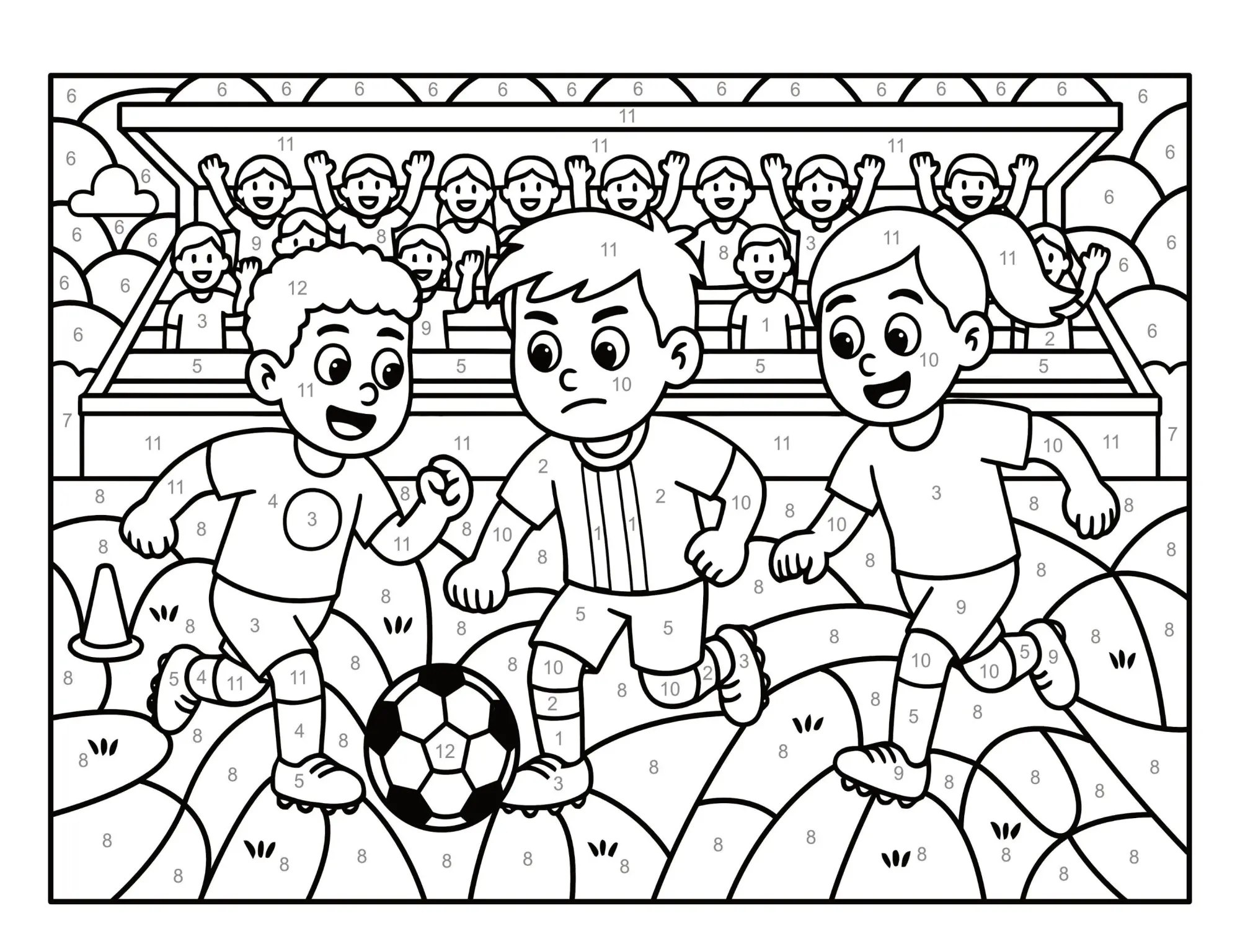 Bild: 9783986572747 | Malen nach Zahlen Fußball Malbuch für Kinder ab 5-7 Jahren | Müller