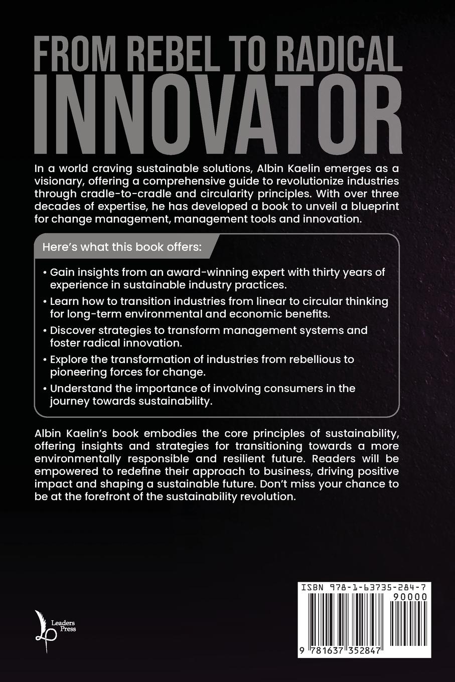 Rückseite: 9781637352847 | From Rebel to Radical Innovator | Albin Kaelin | Taschenbuch | 2024