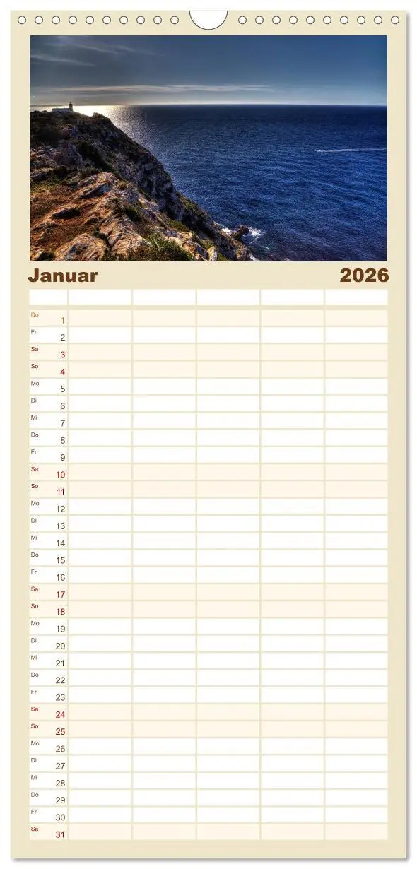Bild: 9783516512847 | Familienplaner 2026 - Mallorca - Mallorquinische Träume mit 5...