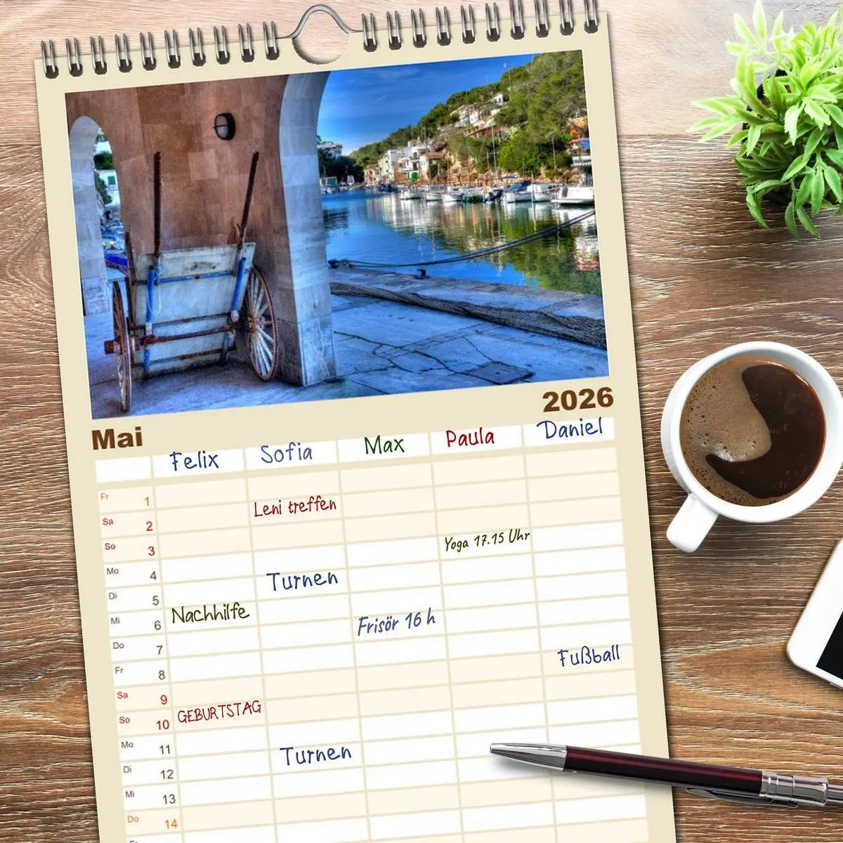 Bild: 9783516512847 | Familienplaner 2026 - Mallorca - Mallorquinische Träume mit 5...