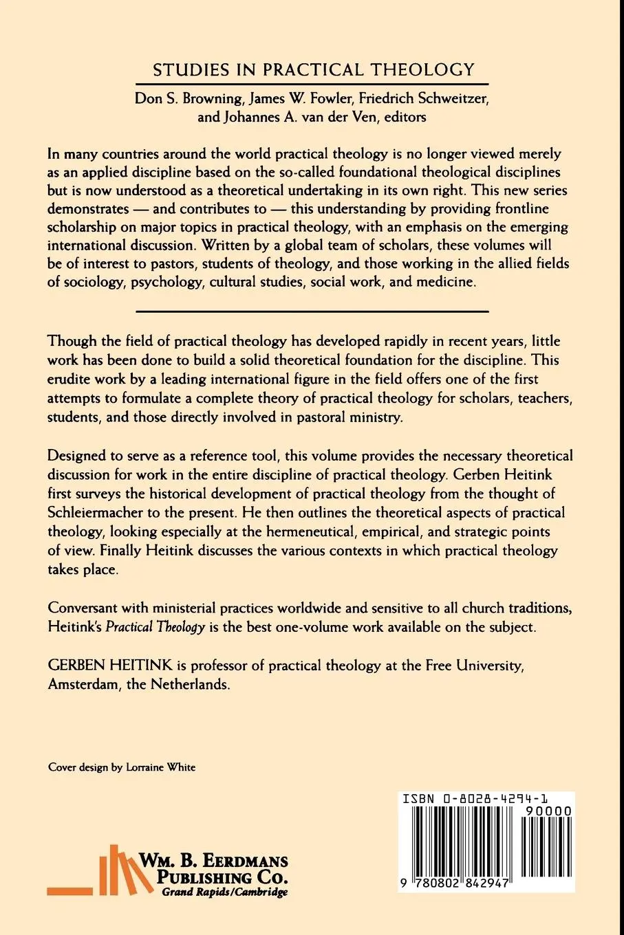 Rückseite: 9780802842947 | Practical Theology | History, Theory, Action Domains | Gerben Heitink