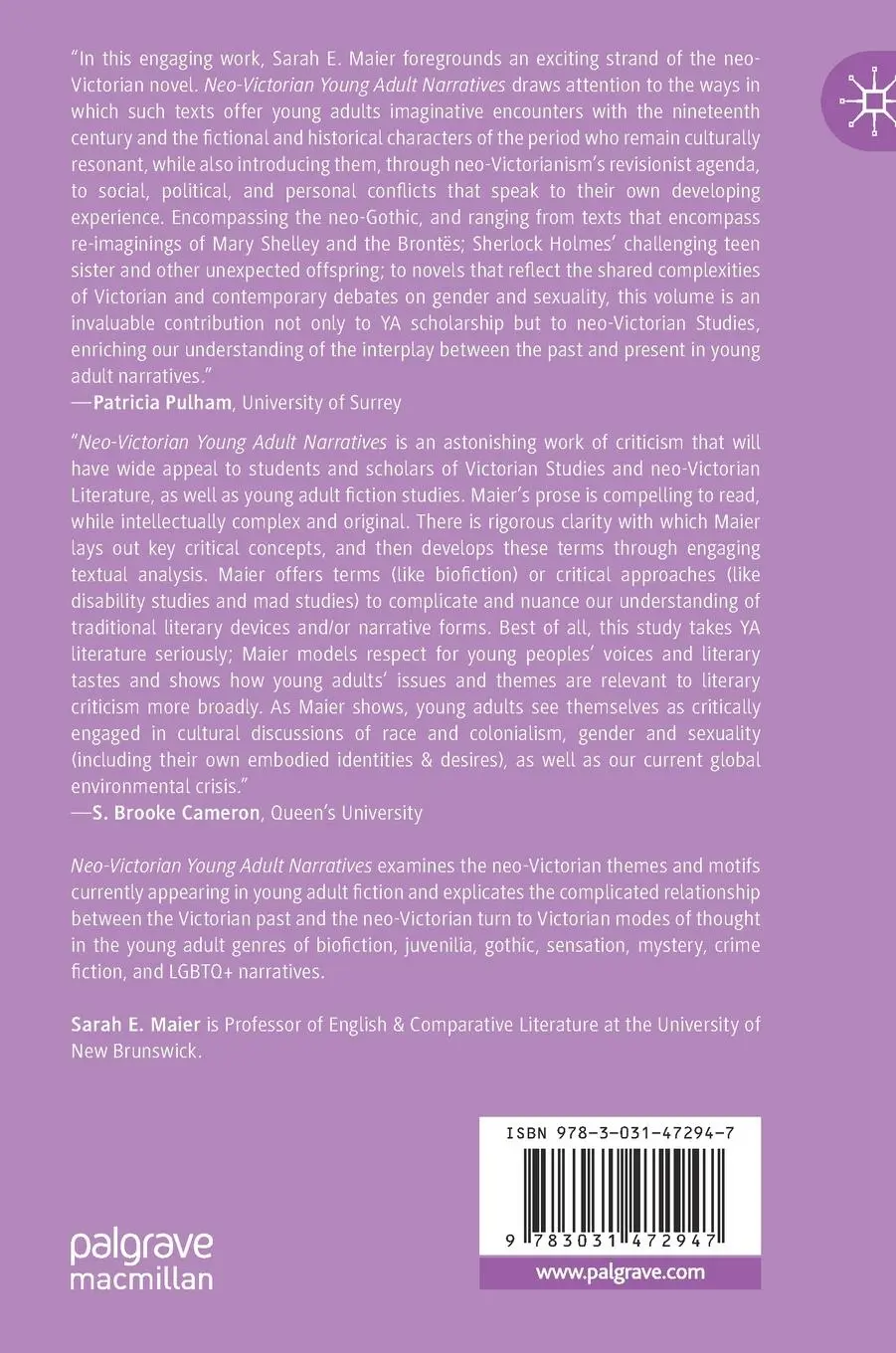 Rückseite: 9783031472947 | Neo-Victorian Young Adult Narratives | Sarah E. Maier | Buch | xi