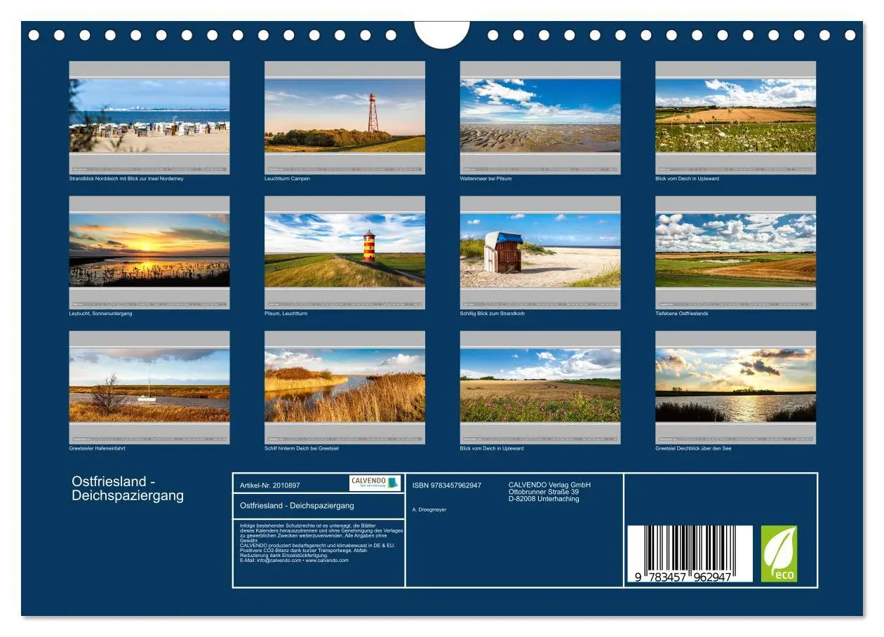 Bild: 9783457962947 | Ostfriesland - Deichspaziergang (Wandkalender 2026 DIN A4 quer),...