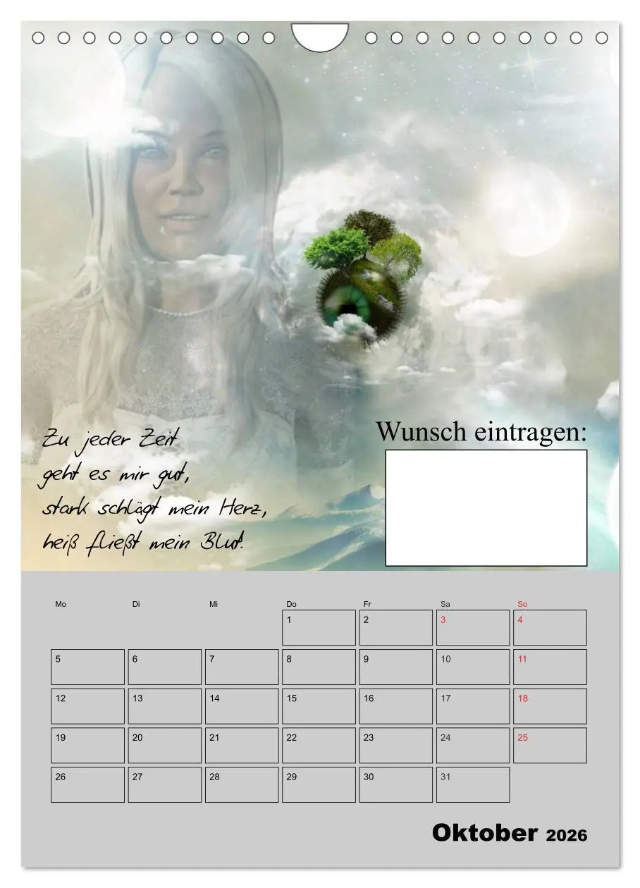 Bild: 9783516432947 | Wunsch- und Zauberkalender (Wandkalender 2026 DIN A4 hoch),...