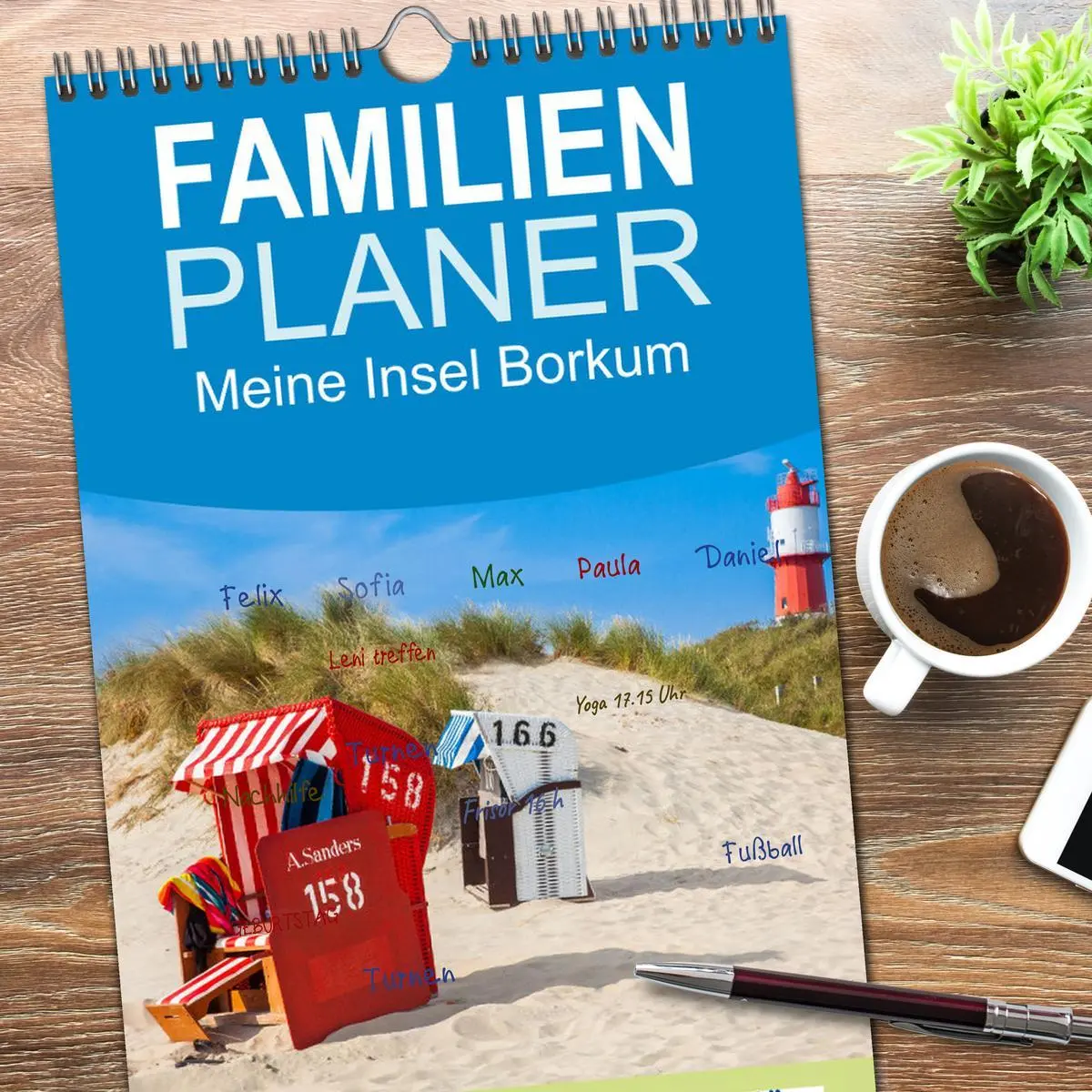 Bild: 9783516502947 | Familienplaner 2026 - Meine Insel Borkum mit 5 Spalten...
