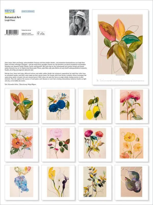 Bild: 9783819302947 | Botanical Art 2027 | Verlag Korsch | Kalender | 14 S. | Deutsch | 2027